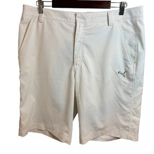 Puma White Athletic Dry Cell Wicking Performance Shorts | Sz 36